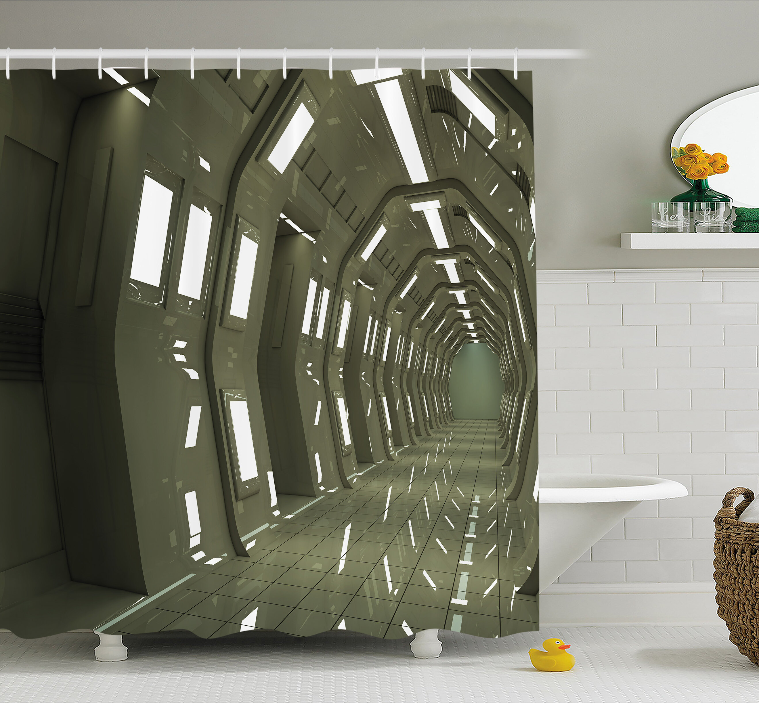 Star Alien Wars 3D Printed Shower Curtain Bathroom Curtains