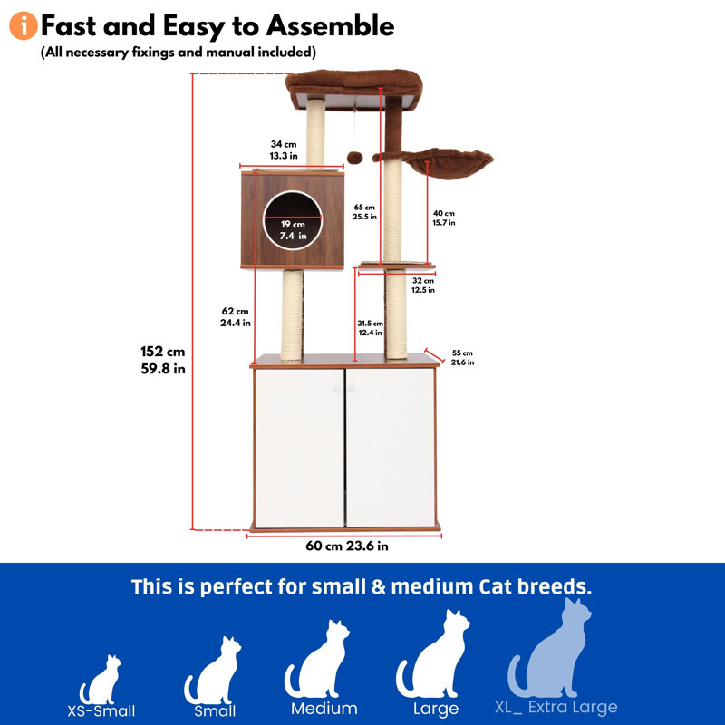 Simmerman 59.8cm H Cat Tree