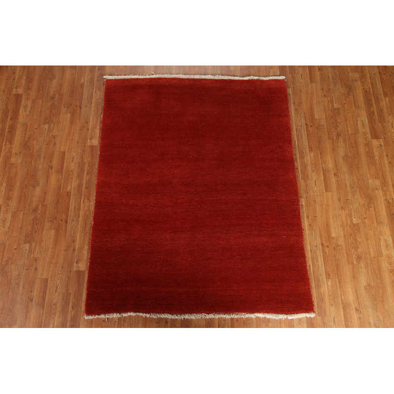 Tapis uni rouille Gabbeh