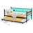 Twin Daybed With Trundle, Day Bed With Charging Station & LED Lights-1992799273