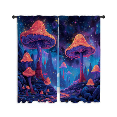 Paire de rideaux obscurcissant en polyester Aivan