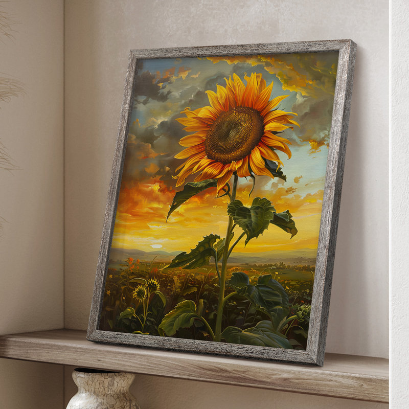 Reproduction encadrée FLORAL Series CDXCIX - bois massif, H 11 po x l 9 po
