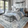 Roehit Oriental Performance Machine Washable Blue / Ivory Area Rug