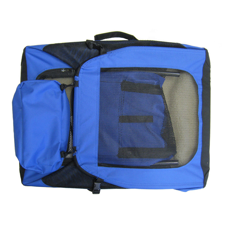 Collapsible Soft-Sided Crate with 2 Doors, 23.25" H x 23.25" W x 32" D