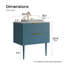 Meuble-lavabo de 30 po avec dessus en pierre de marbre pré-assemblé pour installation facile, double tiroir à fermeture en douceur, moderne et luxueux-1276571640