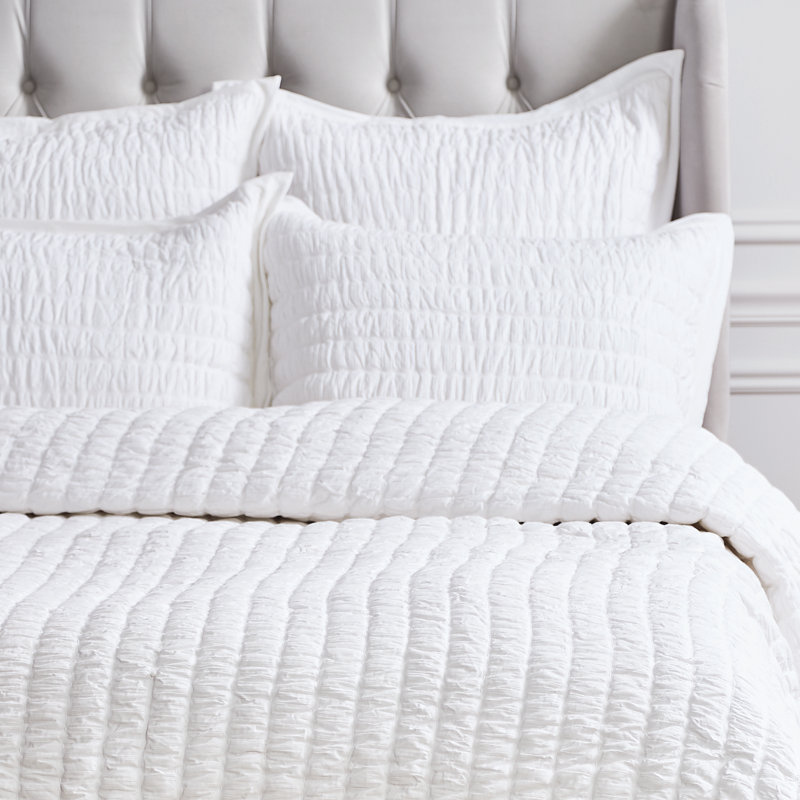 Courtepointe réversible en coton standard blanc Osteo