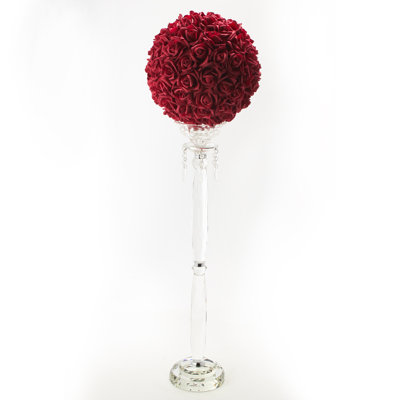 33.75'' H Crystal Floor Candlestick
