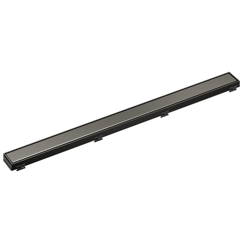 36" Reversible Linear Shower Drain Trim, Black Stainless