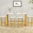 4 Pcs 26"bar Stool Set With Metal Frame Footrest Backless Counter Height Stool