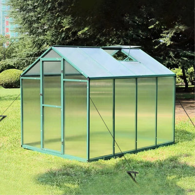 Serre-vent Gain Height 1,8 x 2,4 m - Matériaux : aluminium, polycarbonate. Idéale pour le jardinage de jardin, elle protège les plantes des intempéries et crée un environnement de croissance stable toute l'année.