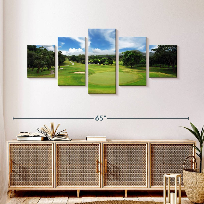 Parcours de golf panoramique, H 24 po x l 55 po