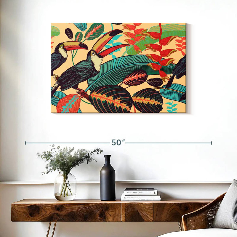 Brampt Exotic Toucans, 24'' H x 36'' W