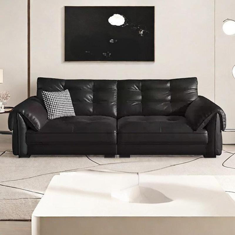 Canapé rétro de style minimaliste italien, H 36,22 po x l 110,23 po x P 40,55 po