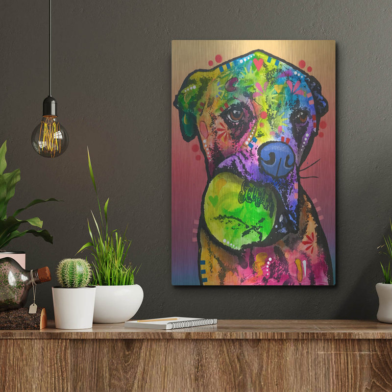 «Dog Ball Love» par Dean Russo, H 16 po x l 12 po