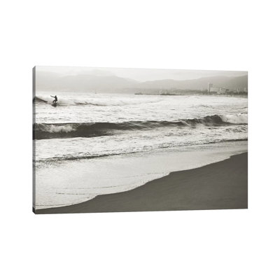 BW Surfer No. 1 Piece Wrapped Canvas Wall Art