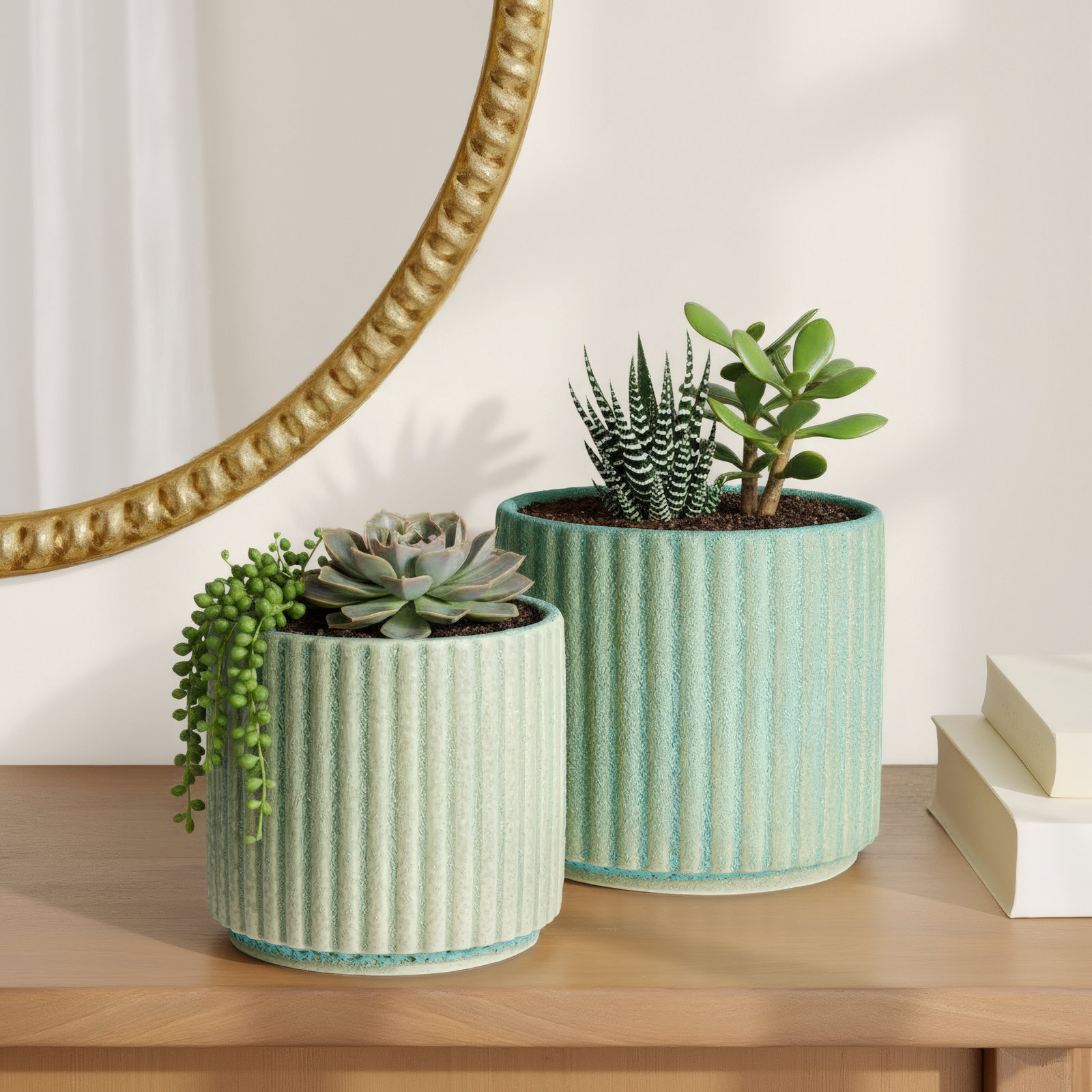 Serpentine 7" Ceramic Pot Planter