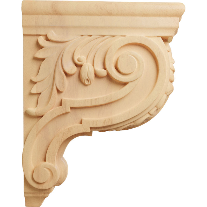 Corbeau Hudson Acanthus, H 10 po x l 3 po x P 7,75 po, Chêne rouge