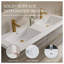 Ensemble de meuble-lavabo double 60 po avec plateau en résine de pierre et tiroirs à fermeture douce en frêne gris 60 po-603366419