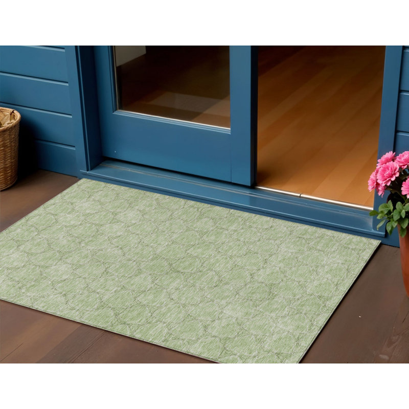 Tapis intérieur / extérieur géométrique lavable 3 pi x 5 pi