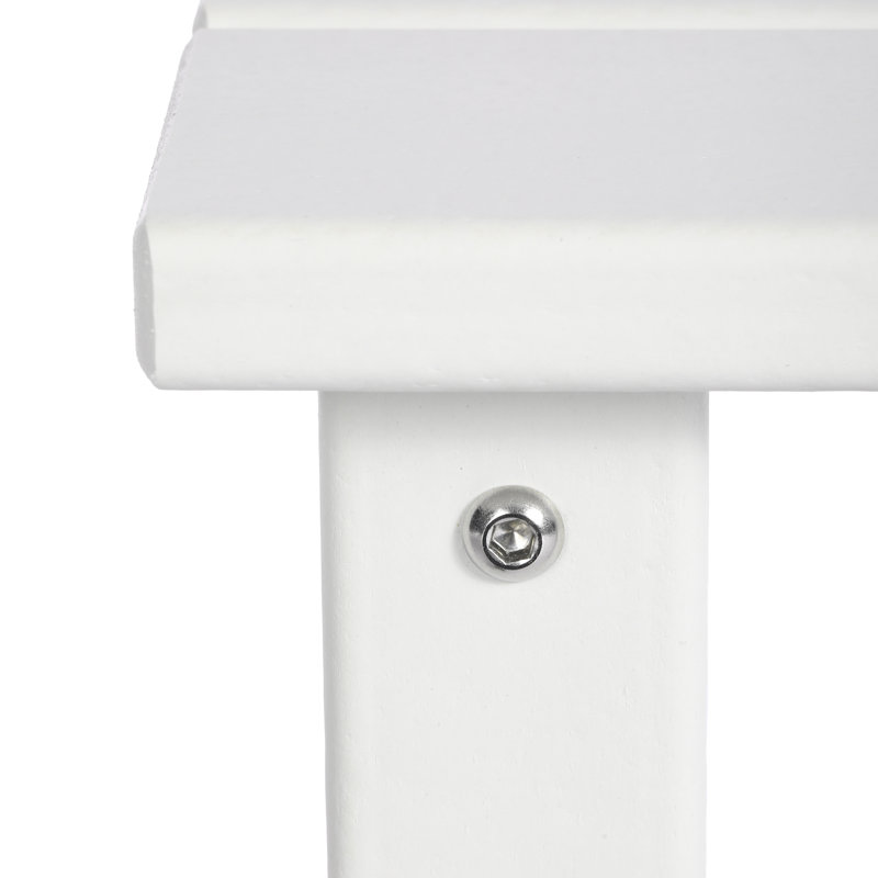 Laguna Kids Outdoor Poly Adirondack Chair With Side Table 3-Piece Set, White