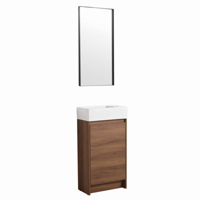 Mykeya 10'' Single Bathroom Vanity with Manufactured Wood Top