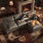 99" Leather Upholstered Sectional Sofa with Hidden Storage-387696369-387696364