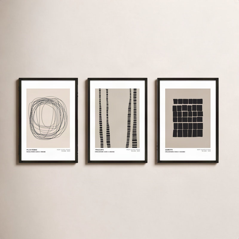 Caos E Ordine 2, Black Framed Paper, 20" H x 42" W x 1.25" D