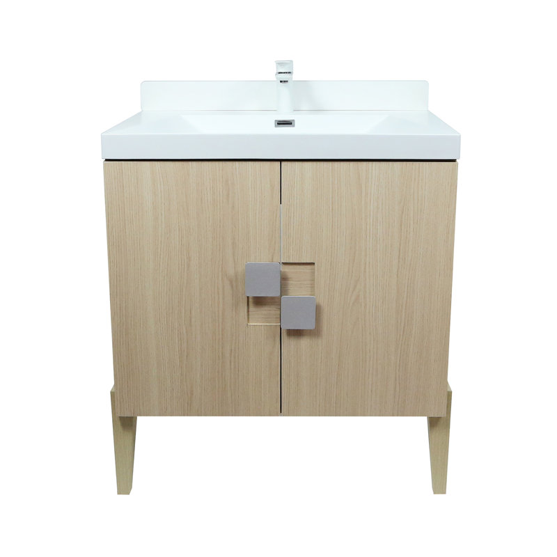 Ensemble de meuble-lavabo simple 31 po Fetnete, Neuturel, Blanc