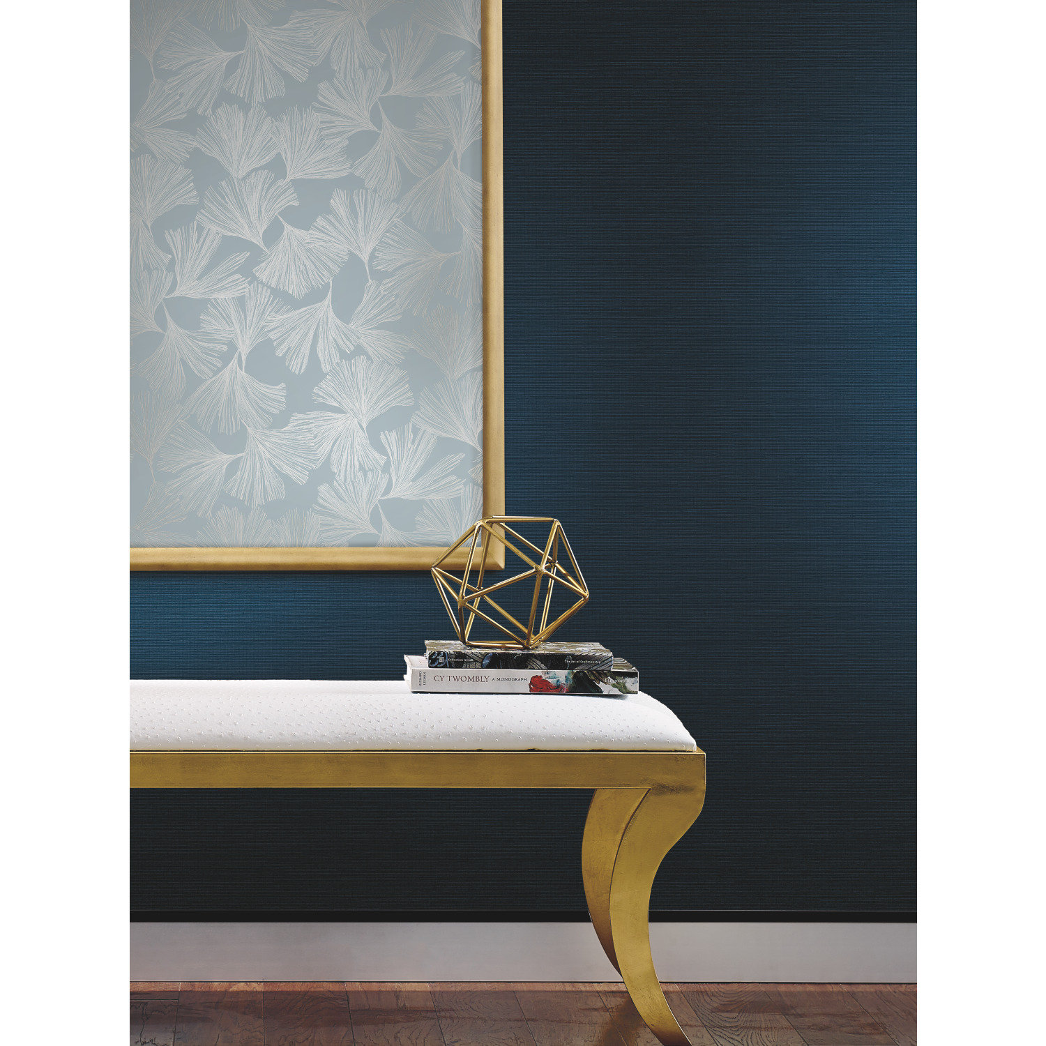 Almerton Modern Floral Wallpaper, Blue