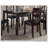 7-Piece Transitional Dining Set with Brown Espresso Table and PU Upholstered Chairs for Elegant Dining Experience