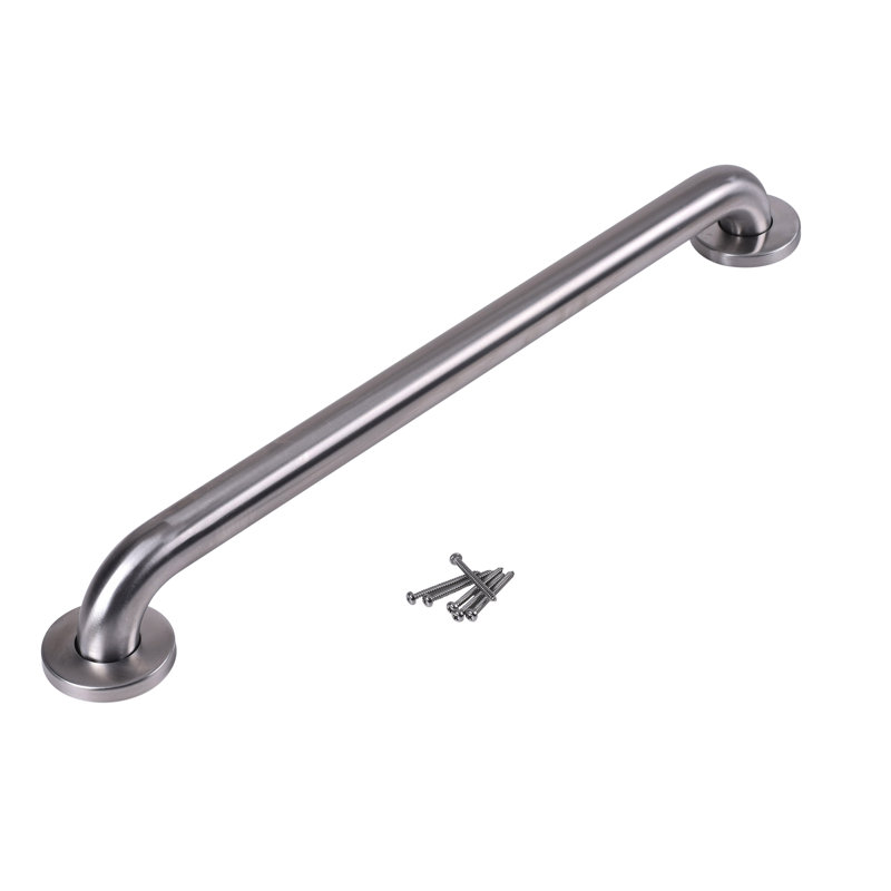 Stainless Steel Grab Bar with Concealed Flange, Satin Stainless Steel, 24" W