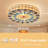 4 - Light Dimmable 20" Retro Victorian Tiffany Flush Mount Lighting