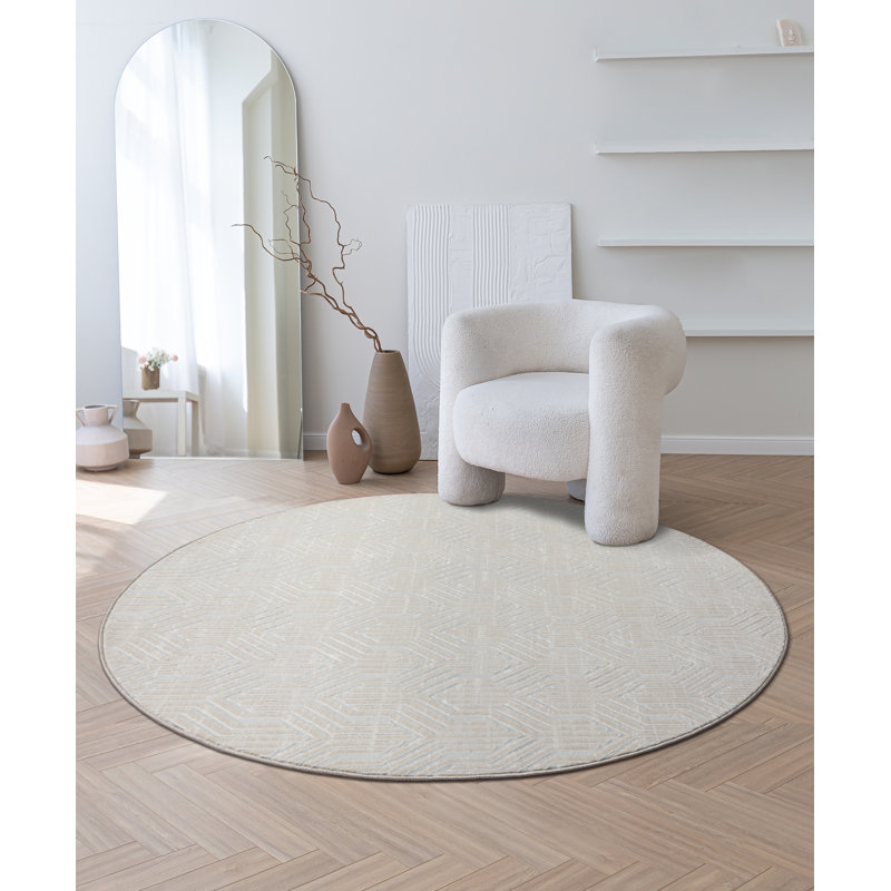 Audey Geometric Area Rug, Round 200cm