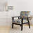 Tribal Dreamscape Boho Pattern - Upholstered Bohemian Arm Chair, Boho Style Accent Chair