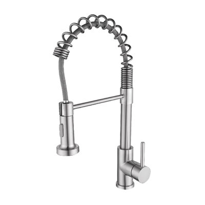 Robinet d'évier de cuisine à poignée simple rétractable