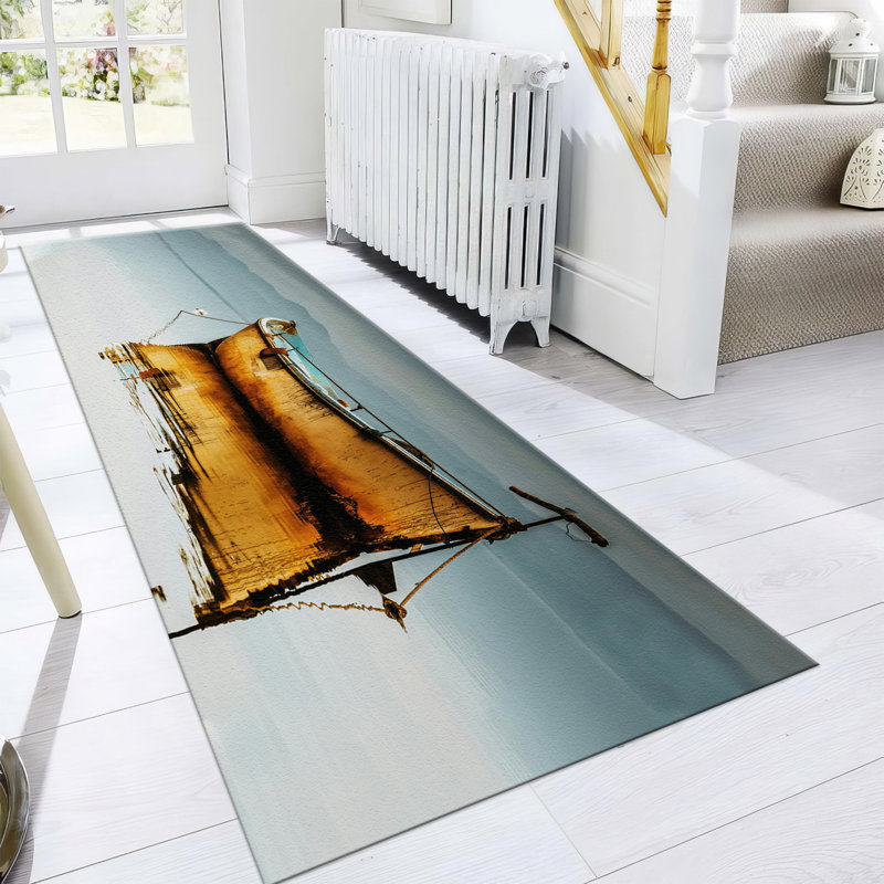 Striking Non-Woven Soft Rug with Detailed Geometric Print for Contemporary Home Decor, Rectangle 2'4" x 3'3"