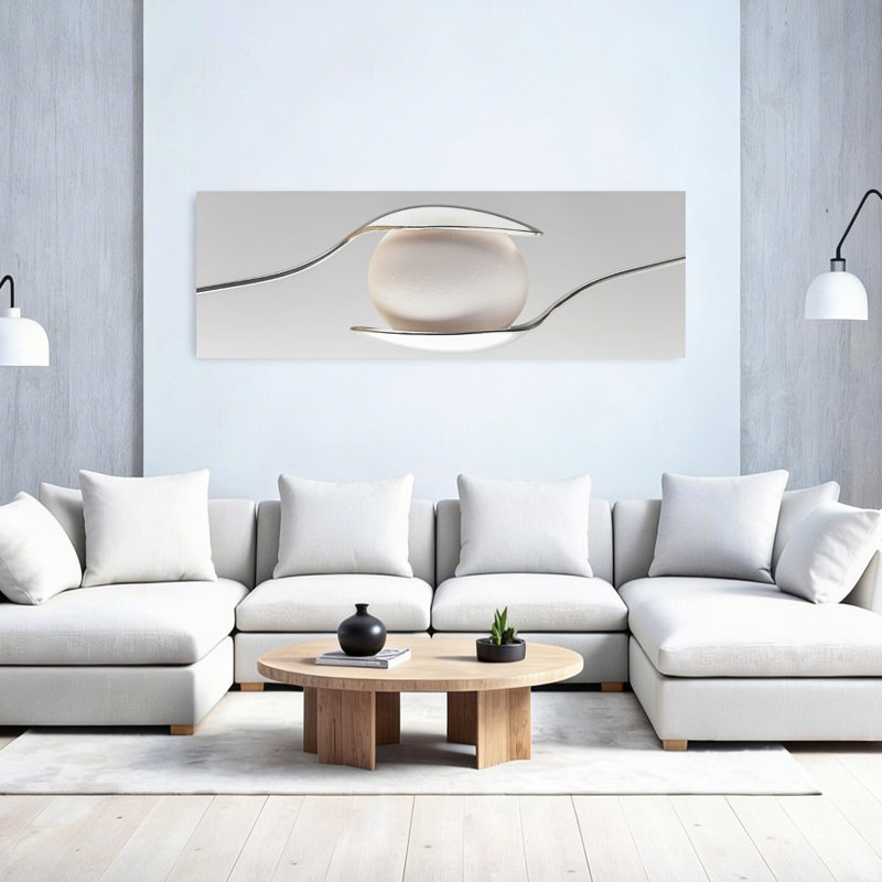 Balanced Egg And Spoons by Antonio Rodriguez Maldonado - Wrapped Canvas Panoramic Print, 152.4 cm H x 50.8 cm W