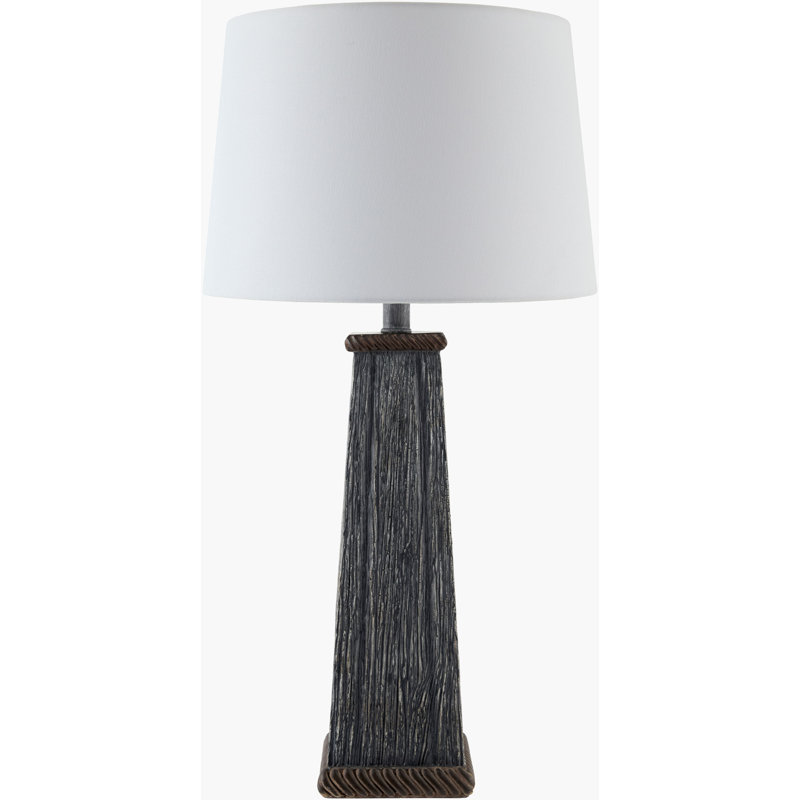 Lampe de table Arkos, Bleu très foncé, H 27 po x l 14 po x P 14 po, Blanc, 100