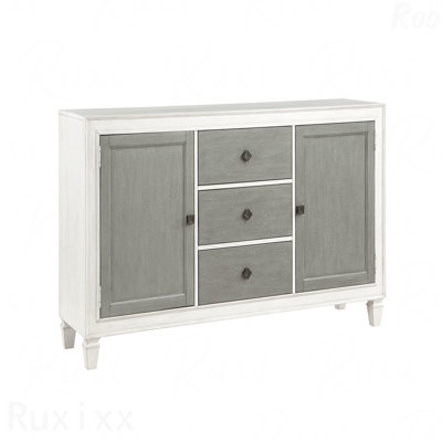 Rustic Grey & Weathered White Finish Server