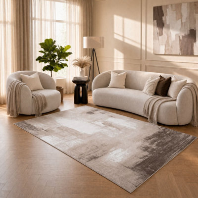 Elaris Collection Rectangle Abstract Area Rug