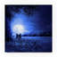 «Moon Night and Wolf» par Ata Alishahi, reproduction d'art graphique sur toile-31972623