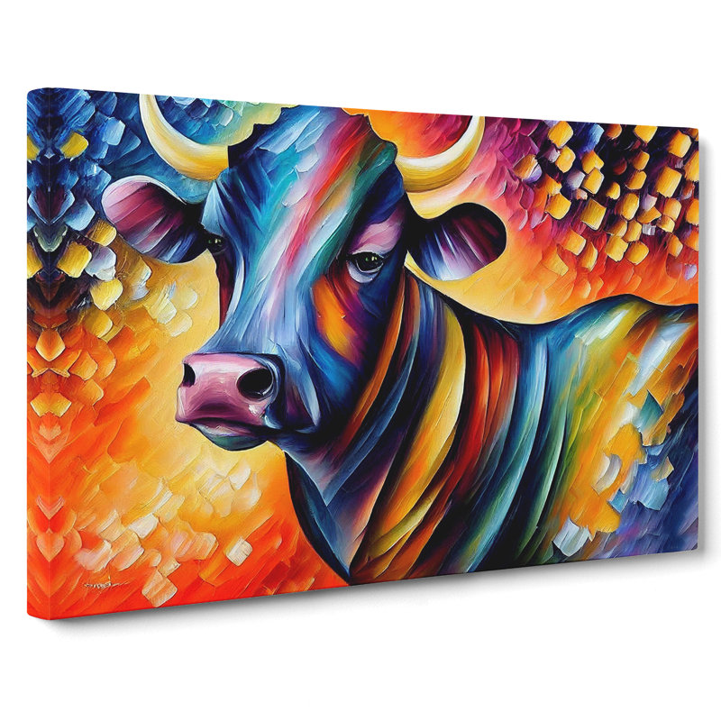 Cow Painting Vol.1 Abstract - Wrapped Canvas, 40cm H x 60cm W x 3cm D