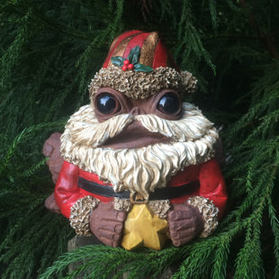 Santa Claus Character Toad Garden Statue