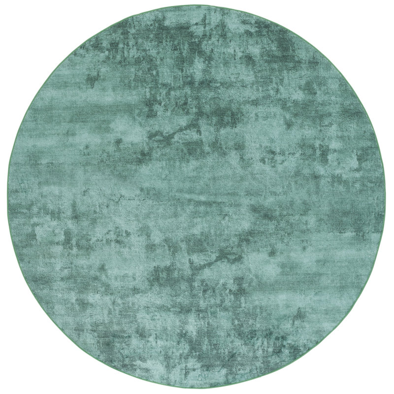 Janosh Monica Performance Machine Washable Solid Color Rug, Round 6'