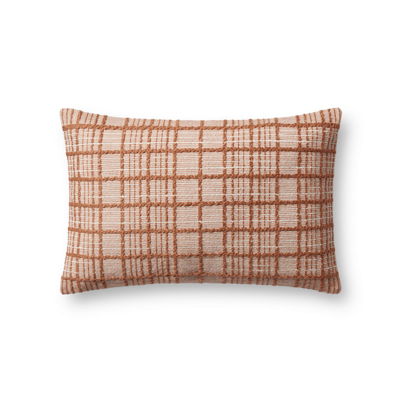 Magnolia Home by Joanna Gaines x Loloi Liv Throw Pillow, Pillow Cover Only - No Insert, Rust, 21" H x 13" W