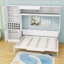 Lit escamotable en bois avec canapé, tablettes de rangement, lumières et ports USB-786579311-786579305