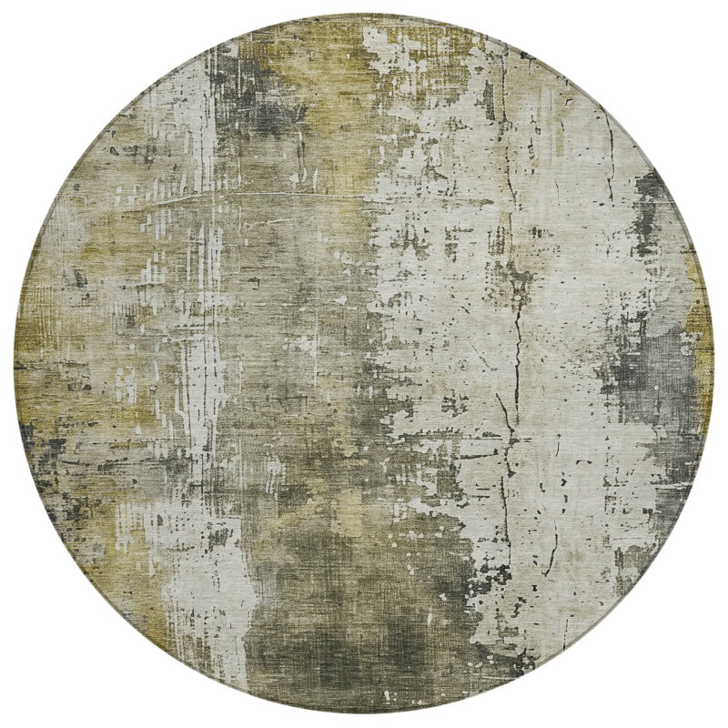 Fyerra Gray Washable Indoor-Outdoor Rug - LOOMLAN, 2'6" x 3'10"