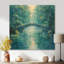«Green Beige River Crossing Park Bridge II», reproduction d'art mural-1657663072-1657663098