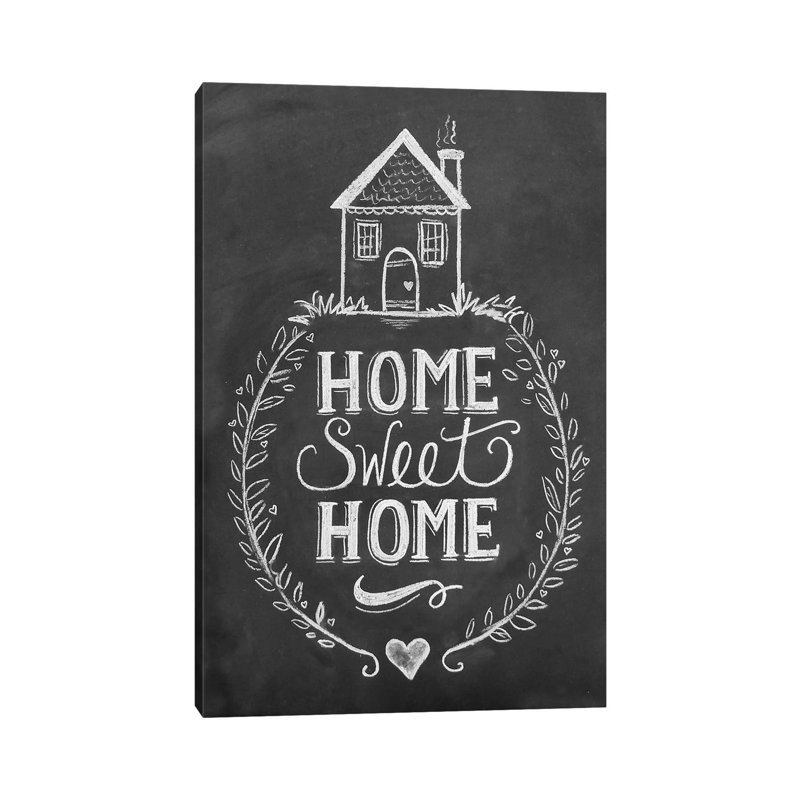 Home Sweet Home by Lily & Val - Floater Frame Print on Canvas, Wrapped Canvas, 20.32 cm H x 30.48 cm W