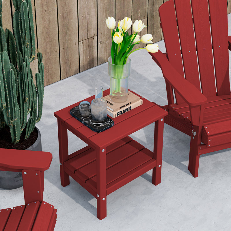 Wolak Scratch Resistant Side Table, Red